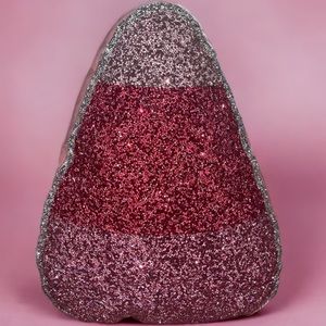 NEW Sparkles Home PINK Rhinestone Halloween Candy Corn Pillow Bling Tiktok